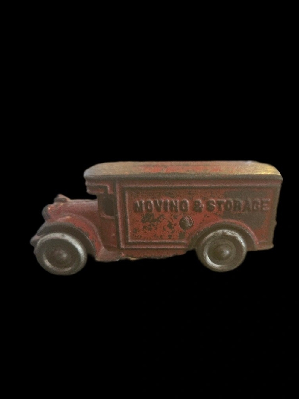 Antique A.C. Williams Cast Iron Moving & Storage Toy Truck - 1930 Original Paint